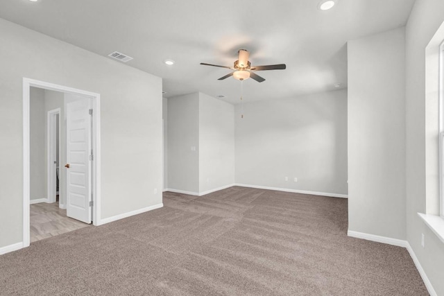 1621 Coral Sunrise Aly, Leander, TX 78641 - carpeted empty room with ceiling fan, recessed lighting, and baseboards