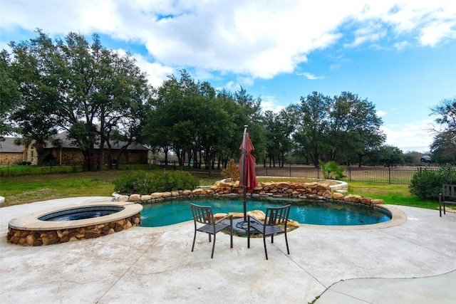 1367 Indian Pass, Salado, TX 76571 - view of pool featuring an in-ground hot tub and a patio area
