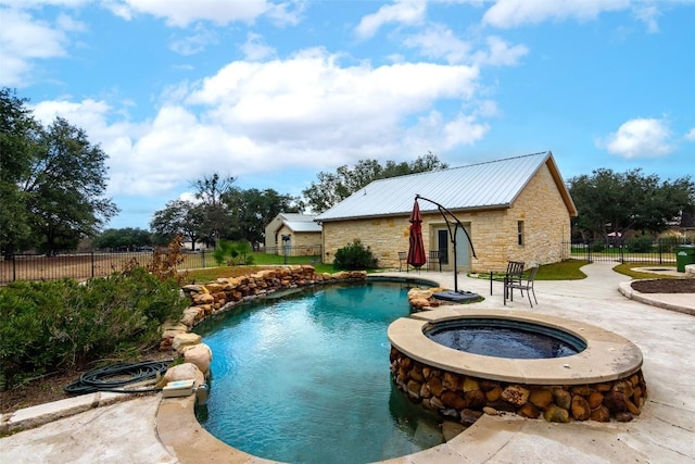 1367 Indian Pass, Salado, TX 76571 - view of pool with a patio area and an in-ground hot tub