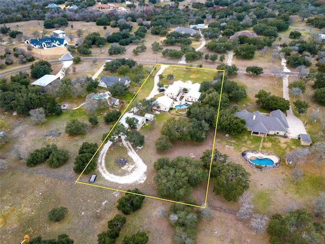 1367 Indian Pass, Salado, TX 76571 - view of property location featuring property boundaries highlighted and a pool area