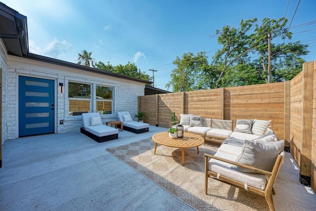1314 Ridgemont Dr, Austin, TX 78723 - view of patio / terrace featuring an outdoor living space
