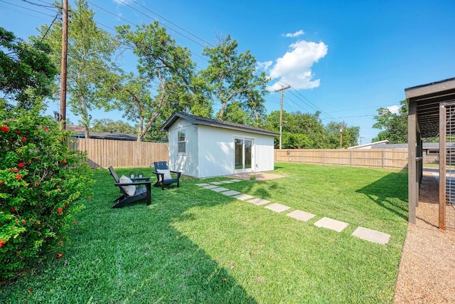 1314 Ridgemont Dr, Austin, TX 78723 - fenced backyard with an outbuilding