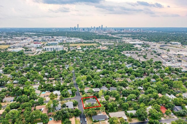 1314 Ridgemont Dr, Austin, TX 78723 - view of urban area featuring property parcel outlined