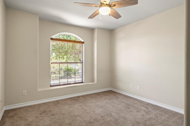 2511 Jacqueline Dr, Leander, TX 78641 - carpeted spare room featuring baseboards and ceiling fan