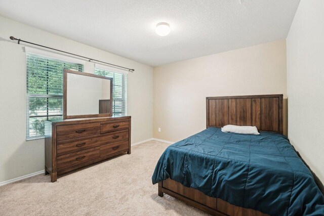 432 Druse Ln, Jarrell, TX 76537 - bedroom featuring light carpet, baseboards, and a textured ceiling