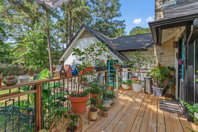259 Akaloa Dr, Bastrop, TX 78602 - view of wooden deck