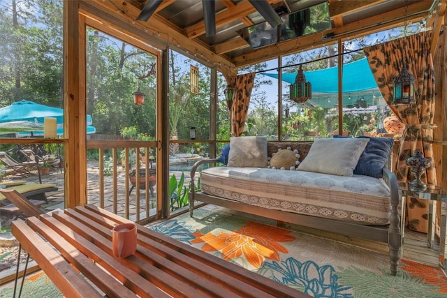 259 Akaloa Dr, Bastrop, TX 78602 - sunroom featuring outdoor lounge area