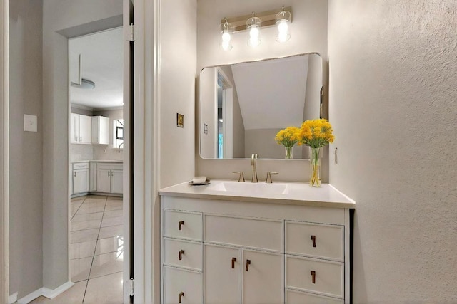 2617 Chowan Cv, Round Rock, TX 78681 - bathroom with tile patterned floors and vanity
