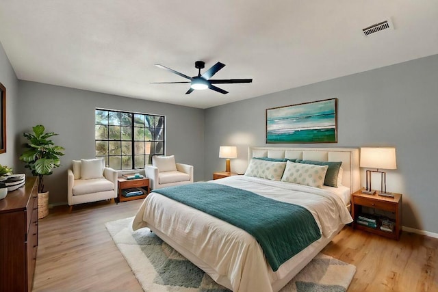 2617 Chowan Cv, Round Rock, TX 78681 - bedroom with light wood-style flooring and ceiling fan