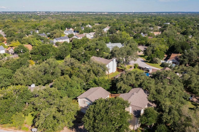 2617 Chowan Cv, Round Rock, TX 78681 - aerial view of residential area featuring a heavily wooded area