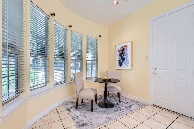 3824 Gaines Ct, Austin, TX 78735 - dining area featuring light tile patterned floors and plenty of natural light