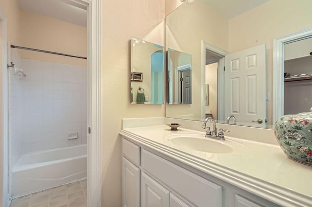 3824 Gaines Ct, Austin, TX 78735 - full bathroom with vanity and bathing tub / shower combination