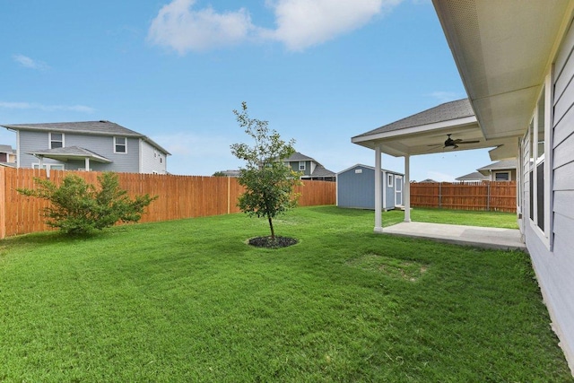 116 Saranac Dr, Elgin, TX 78621 - view of yard with a ceiling fan and a patio area