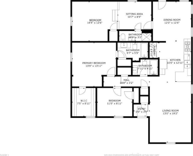 1125 Christie Dr, Austin, TX 78721 - floor plan / room layout