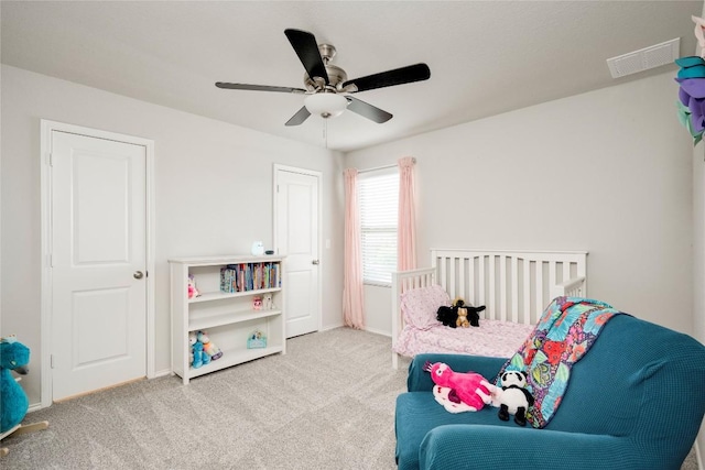 10701 Dimitrios Dr, Austin, TX 78747 - bedroom featuring carpet and ceiling fan