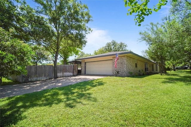 731 Verna Lee Blvd, Harker Heights, TX 76548 - view of side of property with a garage, concrete driveway, and brick siding