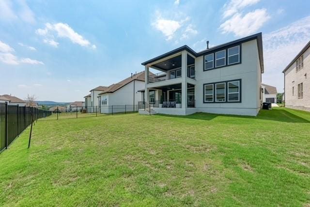 5028 Olimpico Way, Leander, TX 78641 - back of property featuring a balcony