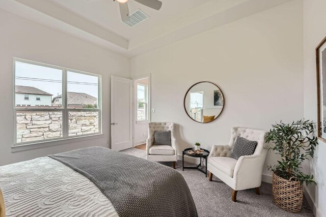 1531 N Red Bud Ln Unit 34, Round Rock, TX 78665 - bedroom featuring light carpet and a ceiling fan