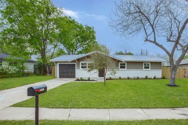 5507 Gloucester Ln, Austin, TX 78723 - single story home featuring a garage, concrete driveway, and brick siding
