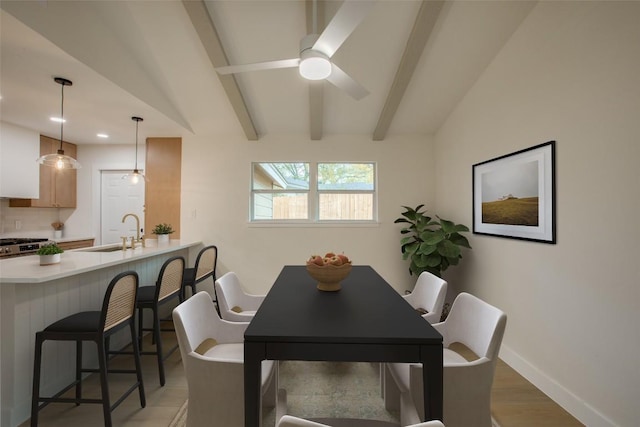 5507 Gloucester Ln, Austin, TX 78723 - dining space featuring a ceiling fan, light wood-style floors, and recessed lighting