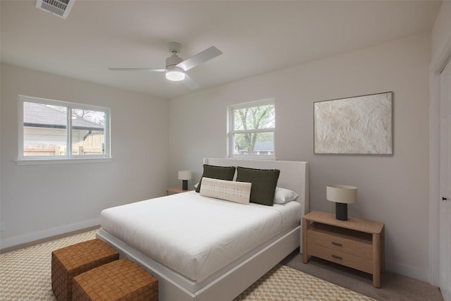 5507 Gloucester Ln, Austin, TX 78723 - bedroom with baseboards and a ceiling fan