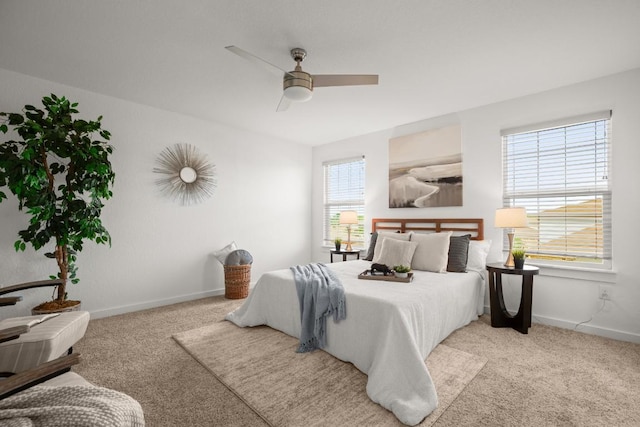 10208 Criswell Rd, Austin, TX 78754 - bedroom featuring carpet flooring, baseboards, and ceiling fan
