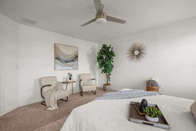 10208 Criswell Rd, Austin, TX 78754 - carpeted bedroom with baseboards and ceiling fan