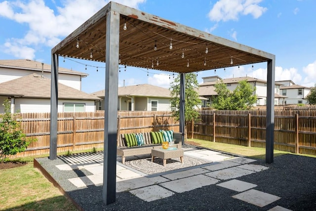 10208 Criswell Rd, Austin, TX 78754 - view of patio featuring a residential view and an outdoor hangout area