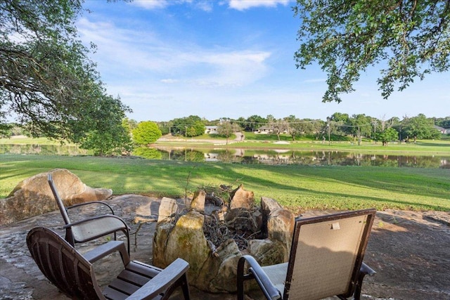 535 Creekside Dr, Salado, TX 76571 - view of patio with a water view