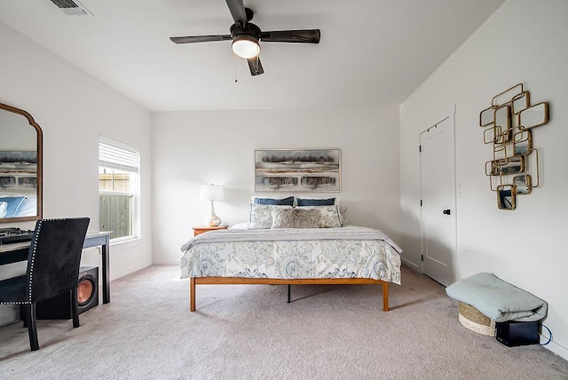 148 Feather Way, Fredericksburg, TX 78624 - carpeted bedroom featuring a ceiling fan and baseboards