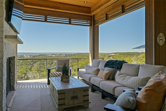 8209 Two Coves Dr, Austin, TX 78730 - view of patio featuring an outdoor hangout area