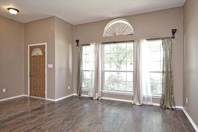 102 Cavalry Trl, Elgin, TX 78621 - entrance foyer featuring dark wood-style floors and baseboards