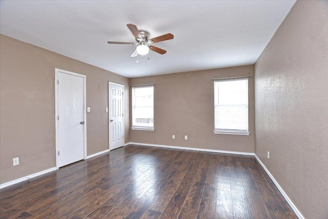 102 Cavalry Trl, Elgin, TX 78621 - spare room with ceiling fan and hardwood / wood-style flooring