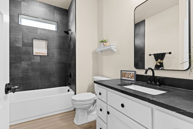 4374 Tall Rdg, Kempner, TX 76539 - full bath with vanity, wood finished floors, tub / shower combination, and toilet