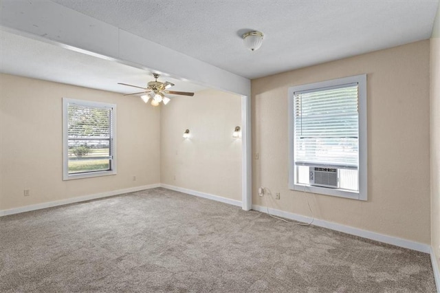 461 Skyline Rdg, San Marcos, TX 78666 - carpeted spare room featuring baseboards, ceiling fan, and cooling unit