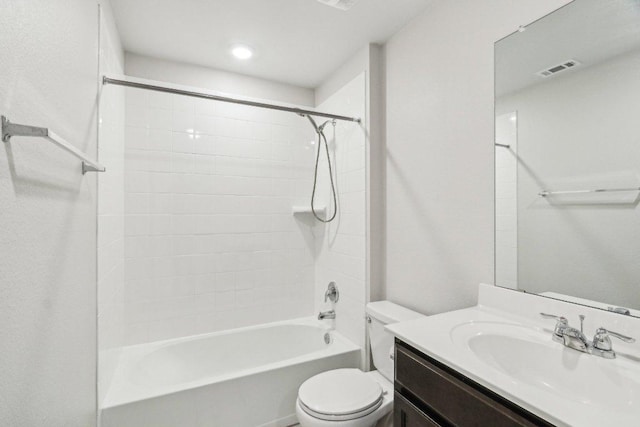 9701 Kensley Rose Dr, Killeen, TX 76542 - full bathroom featuring vanity, toilet, and shower / bath combination