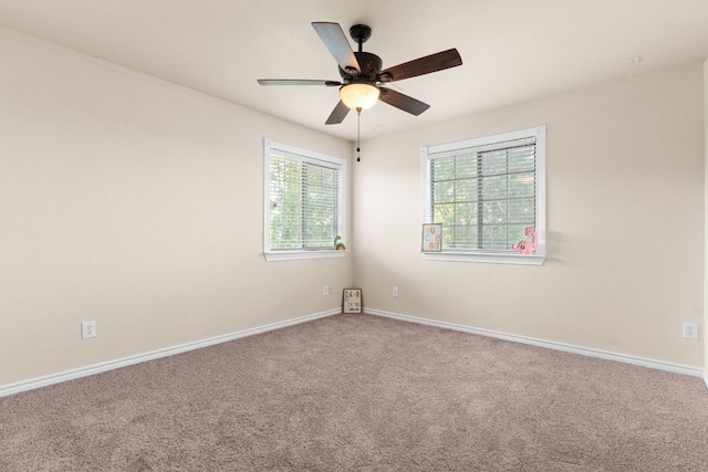 10 Saul St, Lampasas, TX 76550 - carpeted spare room with baseboards and a ceiling fan