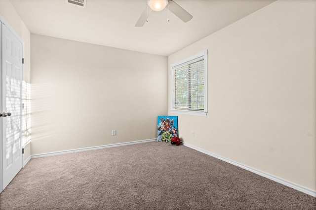 10 Saul St, Lampasas, TX 76550 - empty room with a ceiling fan and carpet floors