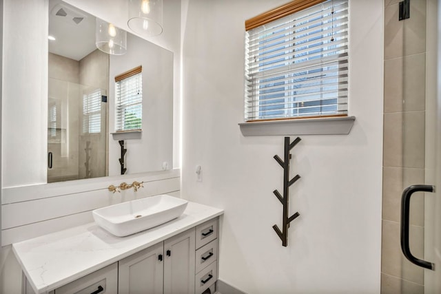 127 Cypress Shores Ln, Kingsland, TX 78639 - full bath featuring vanity and a stall shower