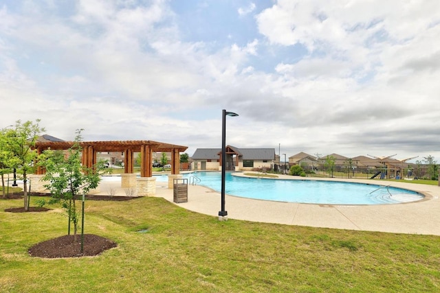 2900 Tweedy Trl, Pflugerville, TX 78660 - community pool featuring a pergola and a patio area