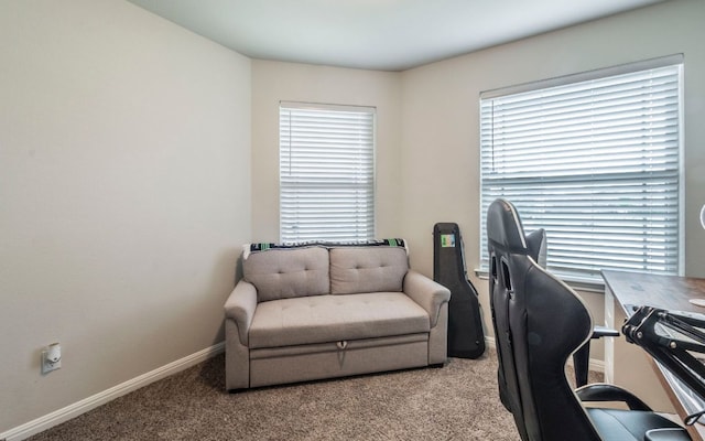1678 Woodlands Dr, Kyle, TX 78640 - office area featuring carpet flooring and baseboards