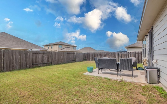1678 Woodlands Dr, Kyle, TX 78640 - fenced backyard with a patio area