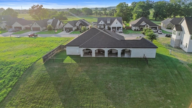 aerial perspective of suburban area