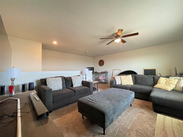 19900 Hubert R Humphrey Rd, Manor, TX 78653 - living area featuring a ceiling fan