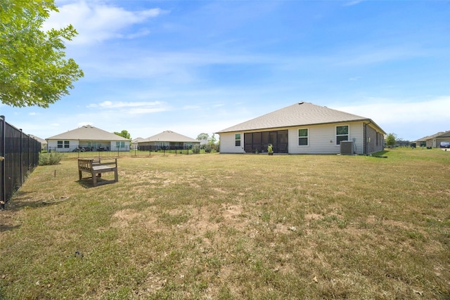109 Egret Dr, Bastrop, TX 78602 - view of yard with central air condition unit
