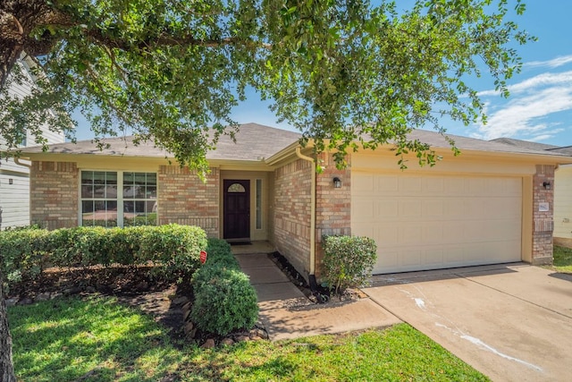 19642 Summerlin Dr, Katy, TX 77449 - single story home featuring a garage, brick siding, and driveway