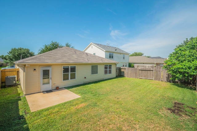 19642 Summerlin Dr, Katy, TX 77449 - back of property with central AC unit and a patio area