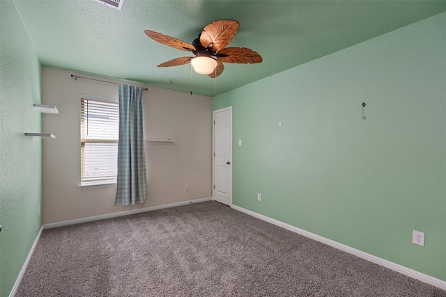 16816 Caperi Dr, Pflugerville, TX 78660 - carpeted spare room featuring a ceiling fan and baseboards