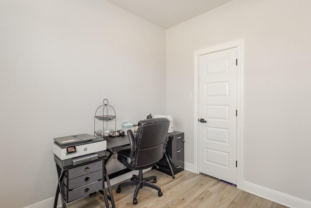 119 Nandina Path, Bastrop, TX 78602 - office area with light wood-type flooring and baseboards
