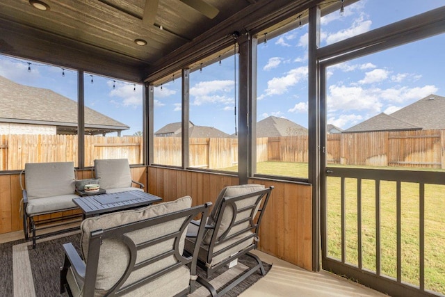 119 Nandina Path, Bastrop, TX 78602 - sunroom / solarium featuring plenty of natural light and a ceiling fan